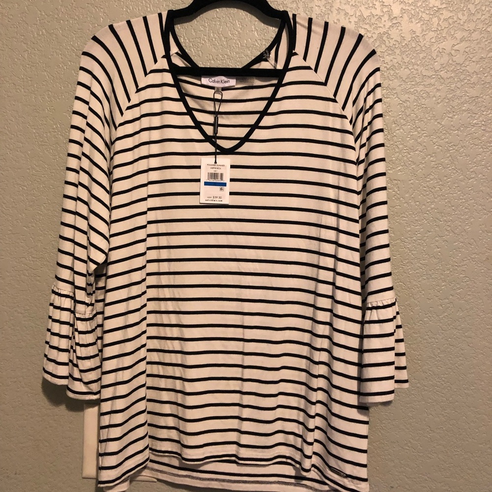 Calvin Klein Flowy Striped Top